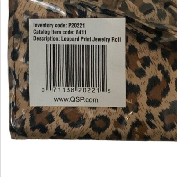 Jewelry Roll Leopard Animal Print Travel Case Satin Brown Black Tan Multicolor - Picture 7 of 16